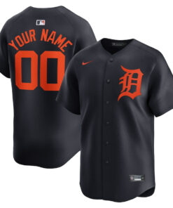 Detroit Tigers Alternate Limited Custom Men Jersey - Navy