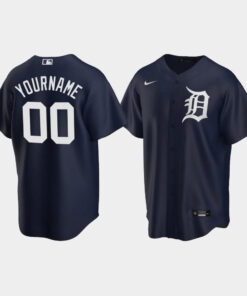 Detroit Tigers Custom Alternate Men's Jersey - Navy Jersey