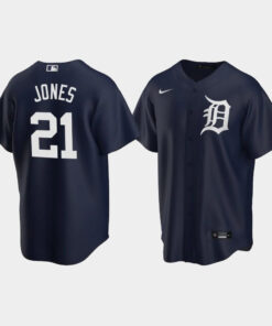Detroit Tigers JaCoby Jones 21 Alternate Men's Jersey - Navy Jersey