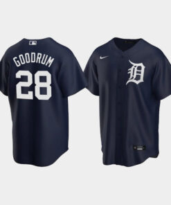 Detroit Tigers Niko Goodrum 28 Alternate Men's Jersey - Navy Jersey