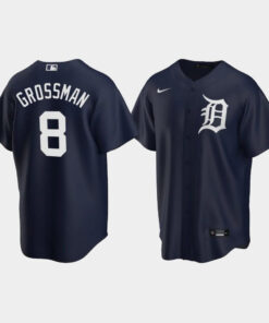 Detroit Tigers Robbie Grossman 8 Alternate Men's Jersey - Navy Jersey