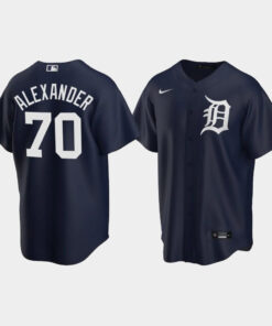 Detroit Tigers Tyler Alexander 70 Alternate Men's Jersey - Navy Jersey