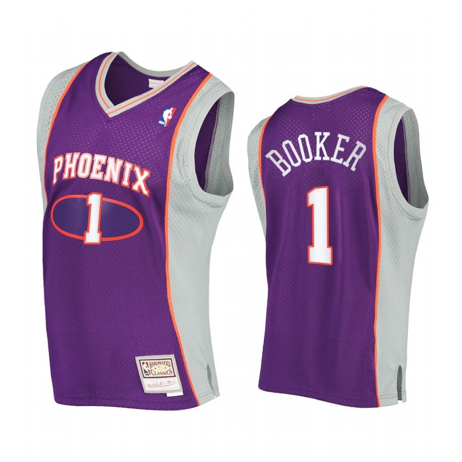 Devin Booker 1 Phoenix Suns Hardwood Classics Jersey Purple - JS810