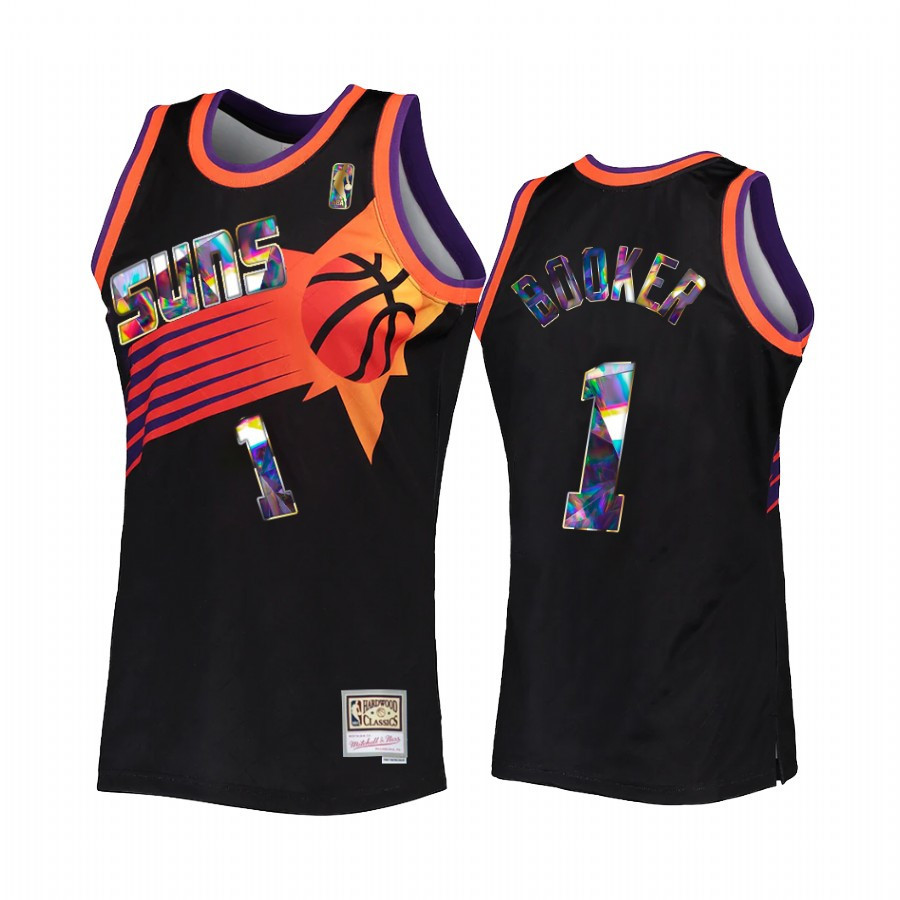 Devin Booker 1 Phoenix Suns NBA 75th Anniversary Diamond Jersey Black - JS702