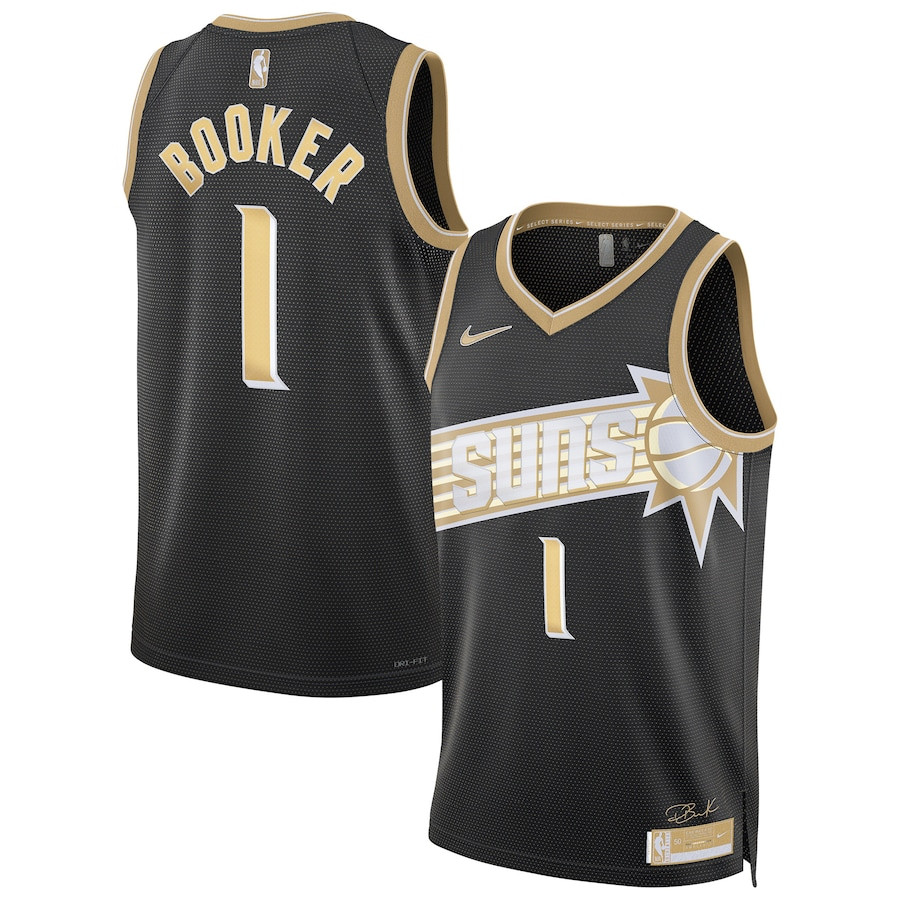 Devin Booker 1 Phoenix Suns Unisex Select Series Swingman Jersey - Black - JS631