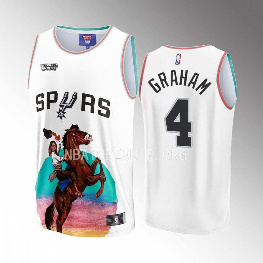 Devonte' Graham 4 San Antonio Spurs NBA & KidSuper Studios Unisex Hometown Jersey - JS667