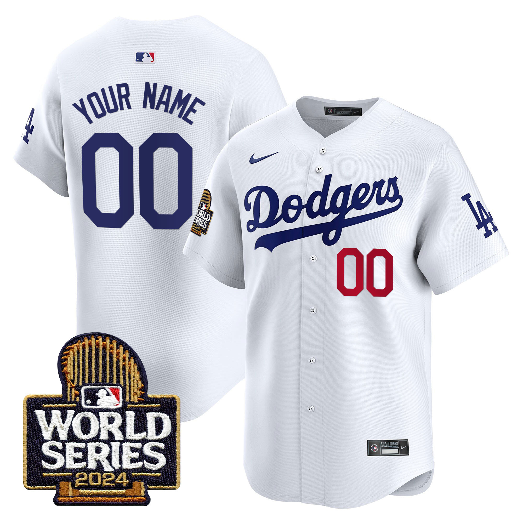Dodgers 2024 World Series Vapor Premier Limited Custom Jersey