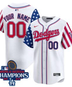 Dodgers American Style 2024 World Series Champions Vapor Premier Limited Custom Jersey