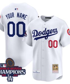 Dodgers Fernando 1981 & 2024 World Series Champions Patch Cooperstown Custom Jersey