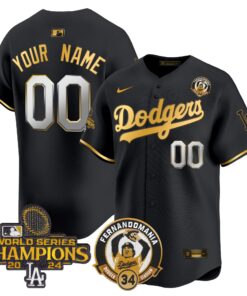 Dodgers Fernando & 2024 World Series Champions Patch Vapor Premier Limited Custom Jersey