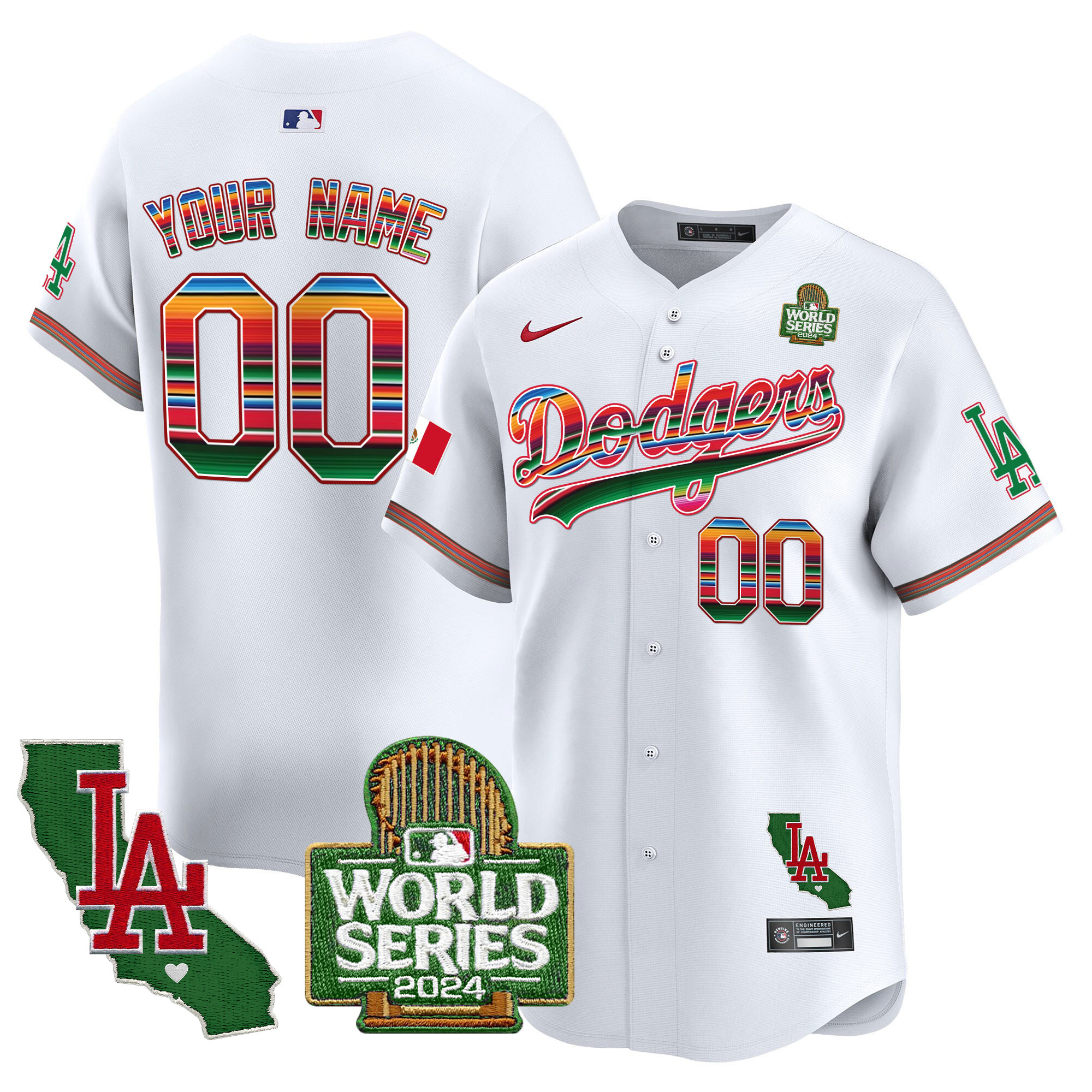 Dodgers Mexico 2024 World Series Vapor Premier Limited Jersey V2
