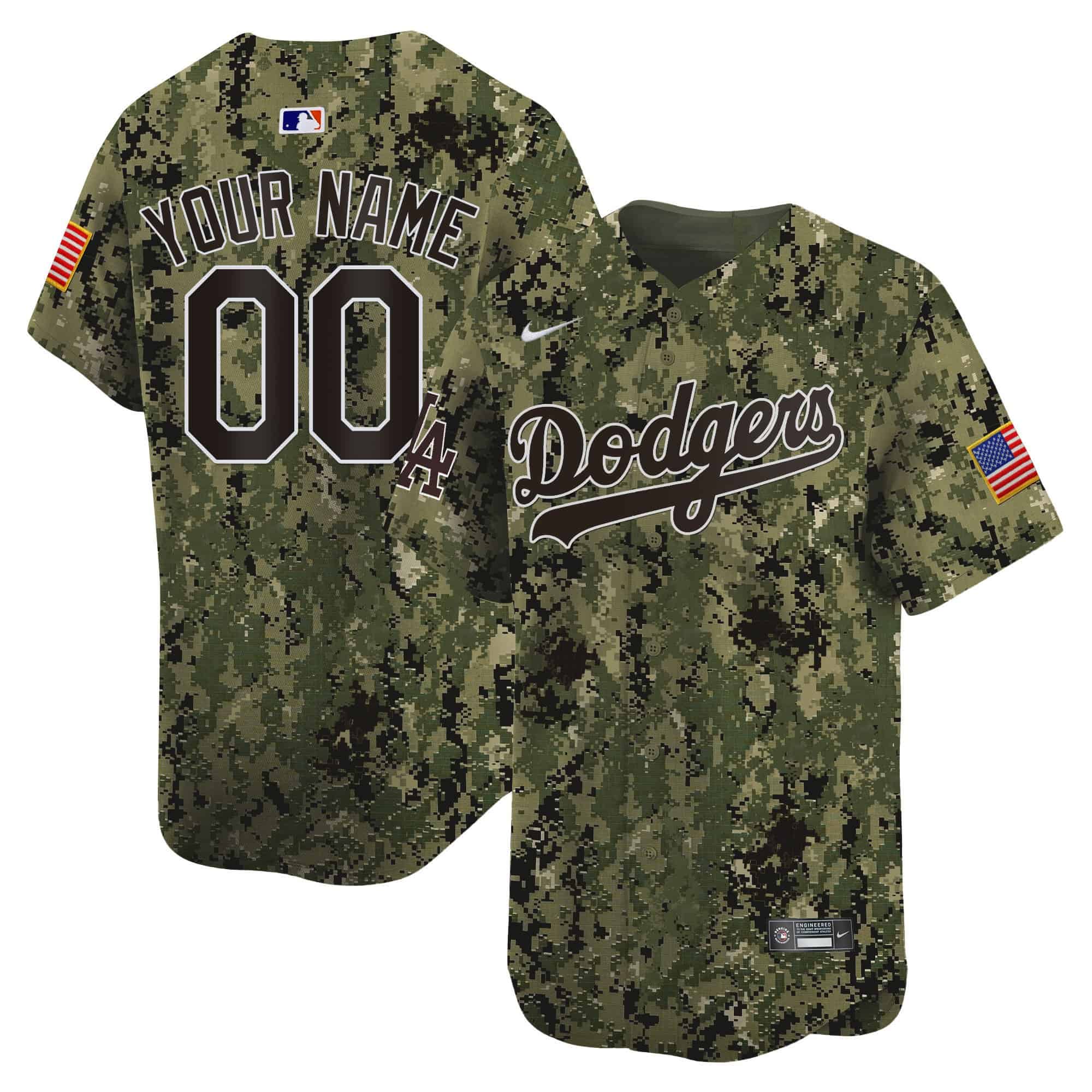 Dodgers USMC Alternate Vapor Premier Limited Custom Jersey