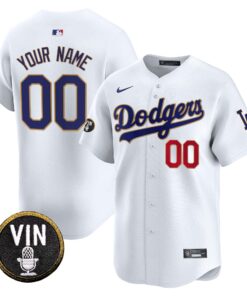 Dodgers Vin Scully Patch Gold Trim Vapor Premier Limited Custom Jersey