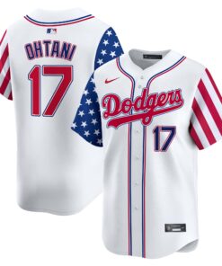 Dodgers White 2024 Independence Day Vapor Premier Limited Jersey V2