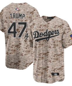 Donald Trump 47 Los Angeles Dodgers USMC Alternate Limited Men Jersey - Desert