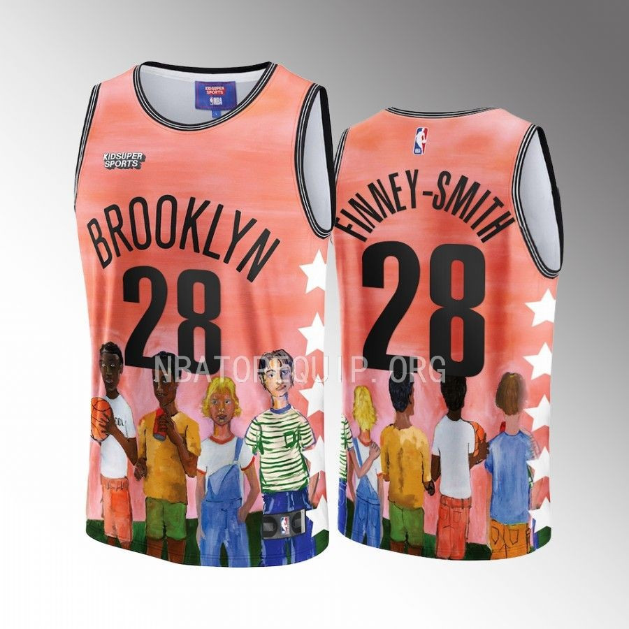 Dorian Finney-Smith 28 Brooklyn Nets NBA & KidSuper Studios Unisex Hometown Jersey - JS755