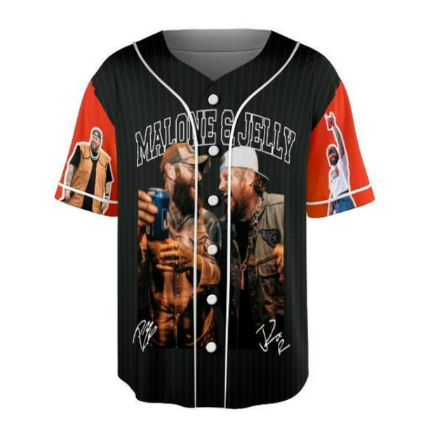 Post Malone Jelly Roll Baseball jersey, Jelly Roll Concert Jersey - Image 4