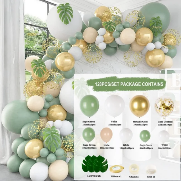 Green Balloon Garland Arch Kit Jungle Safari Party Baloon Wild One Birthday Party Decor Kids Baby Shower Latex Ballon Chain - Image 5