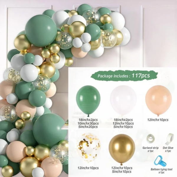 Green Balloon Garland Arch Kit Jungle Safari Party Baloon Wild One Birthday Party Decor Kids Baby Shower Latex Ballon Chain - Image 4