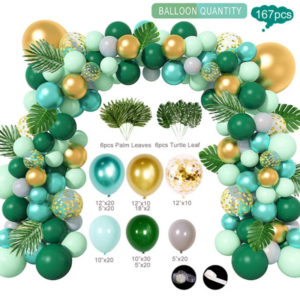 Green Balloon Garland Arch Kit Jungle Safari Party Baloon Wild One Birthday Party Decor Kids Baby Shower Latex Ballon Chain