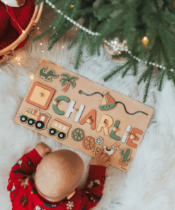 Personalized Montessori Busy Board Puzzle for Babies