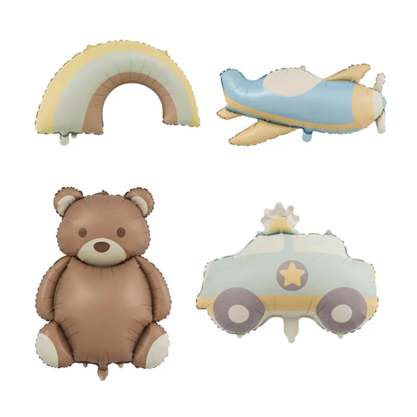 Cute Matte Rainbow Cake Bear Foil Balloon Kids Adult Birthday Party Decorations Cartoon Bow Candy Ice Cream Balloons Globos - Image 5