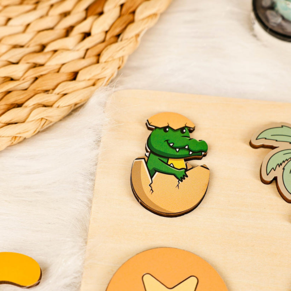 Personalized Kids Busy Board - Crocodile Puzzle for Toddlers - Image 7