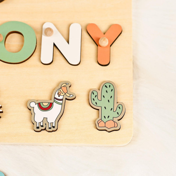 Personalized Kids Busy Board - Crocodile Puzzle for Toddlers - Image 6