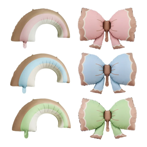 Cute Matte Rainbow Cake Bear Foil Balloon Kids Adult Birthday Party Decorations Cartoon Bow Candy Ice Cream Balloons Globos - Image 2