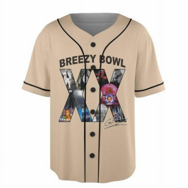 Chris Brown Tour Jersey, 2025 Chris Brown Tour Breezy Bowl XX Jersey, Chris Brown Graphic Jersey, Chris Brown Fan Gift, Chris Brown Merch - Image 4