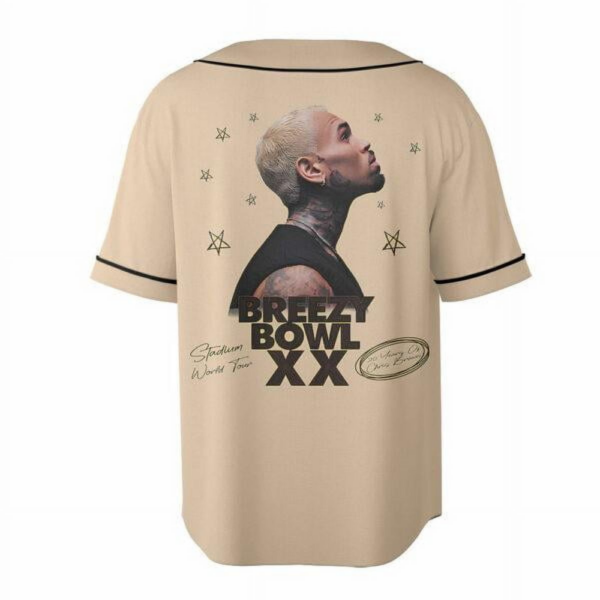 Chris Brown Tour Jersey, 2025 Chris Brown Tour Breezy Bowl XX Jersey, Chris Brown Graphic Jersey, Chris Brown Fan Gift, Chris Brown Merch - Image 2