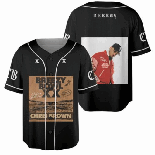 2025 Chris Brown Breezy Bowl XX Tour Jersey, Chris Brown Album Jersey, Chris Brown Fan Gift, Chris Brown Merch, Chris Brown Graphic Jersey - Image 2