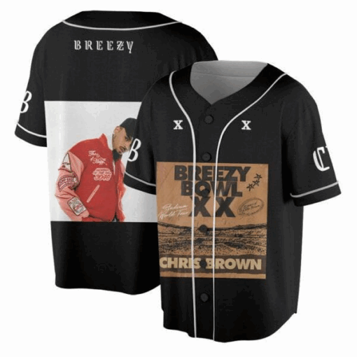 2025 Chris Brown Breezy Bowl XX Tour Jersey, Chris Brown Album Jersey, Chris Brown Fan Gift, Chris Brown Merch, Chris Brown Graphic Jersey - Image 3