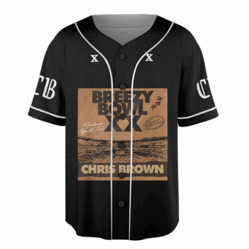 2025 Chris Brown Breezy Bowl XX Tour Jersey, Chris Brown Album Jersey, Chris Brown Fan Gift, Chris Brown Merch, Chris Brown Graphic Jersey - Image 4