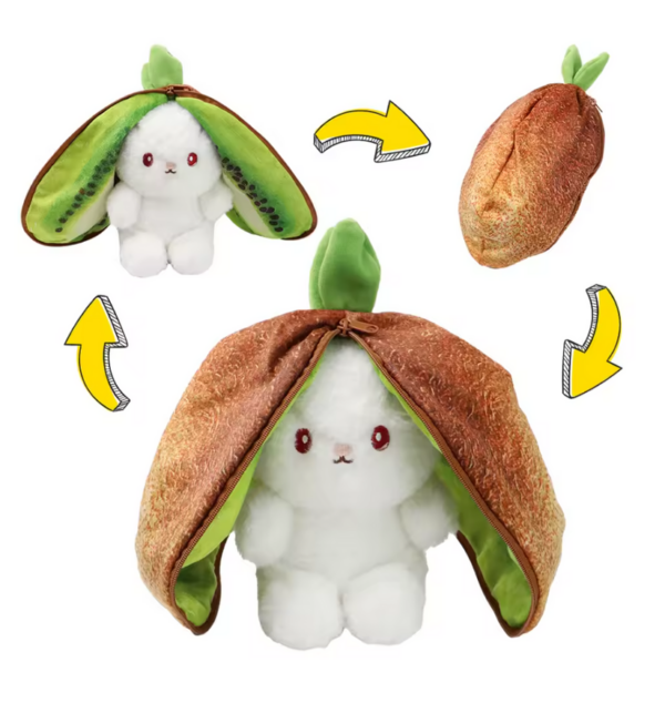Fruit Bunny Plush, Cute Transform Soft Doll Kids Gift - Image 6