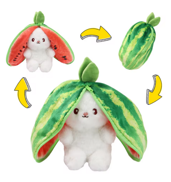 Fruit Bunny Plush, Cute Transform Soft Doll Kids Gift - Image 5