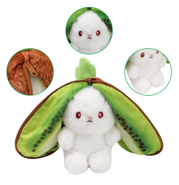 Fruit Bunny Plush, Cute Transform Soft Doll Kids Gift - Image 3