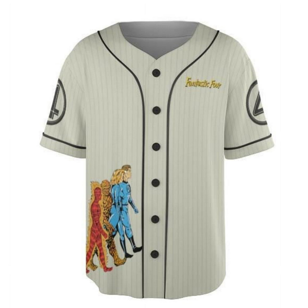 Vintage The Fantastic Four First Steps Jersey, MCU The Fantastic Four Jersey, Mister Fantastic Jersey, Fantastic 4 Crew Jersey - Image 2