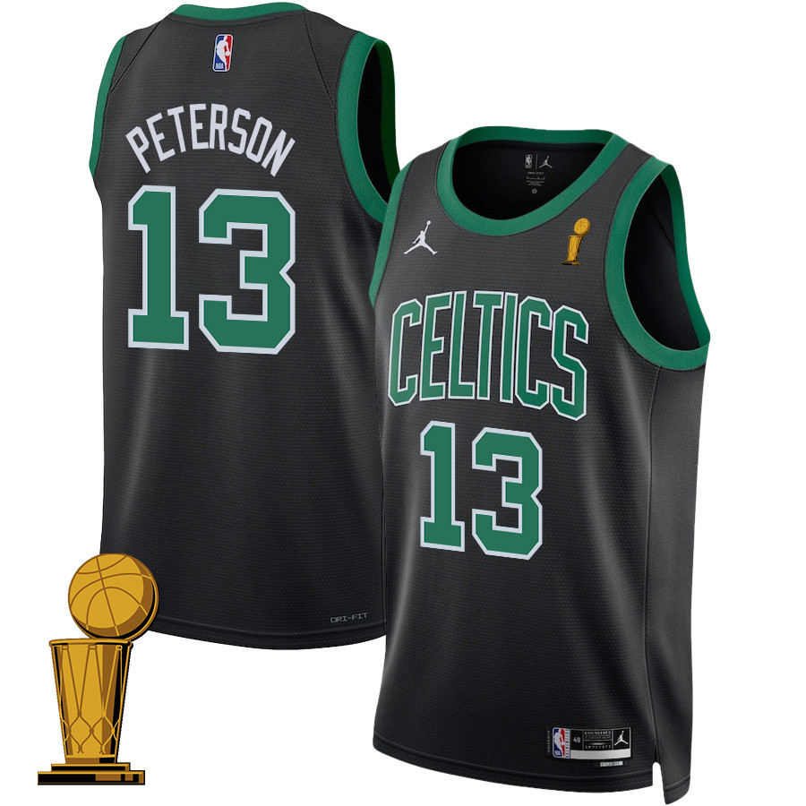 Drew Peterson 13 Boston Celtics 2024 FINALS CHAMPIONS Swingman Jersey - Statement Edition - Black - JS635