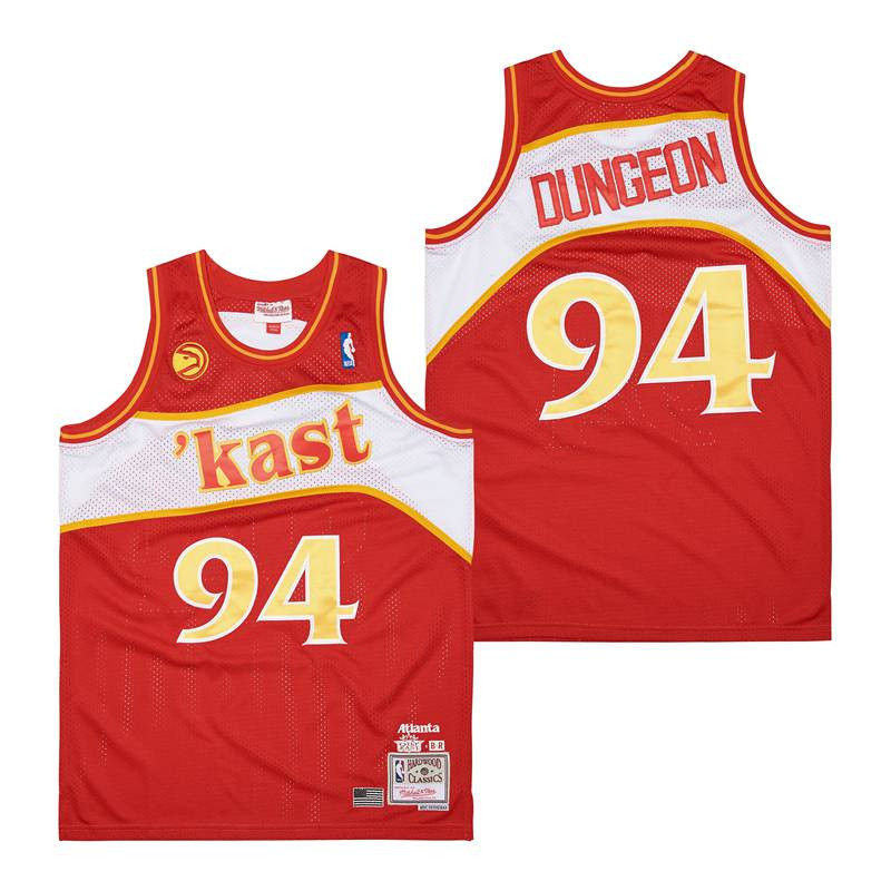 Dungeon 94 Atlanta Hawks Throwback Swingman Jersey - Red - JS346