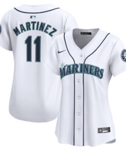 Edgar Martinez 11 Seattle Mariners Women Home Limited Player Men Jersey - White