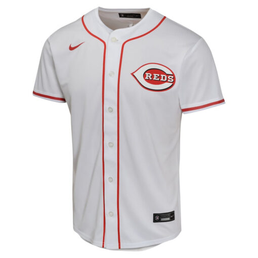 Elly De La Cruz 44 Cincinnati Reds Home Game Player YOUTH Jersey - White - Image 2