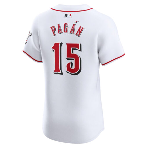 Emilio Pagan 15 Cincinnati Reds Home Elite Player Men Jersey - White - Image 3