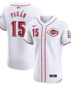 Emilio Pagan 15 Cincinnati Reds Home Elite Player Men Jersey - White