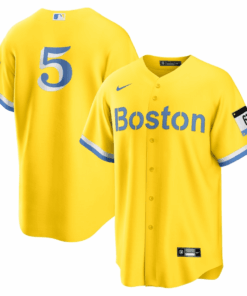 Enrique Hernandez 5 Boston Red Sox City Connect Jersey - Gold/Light Blue