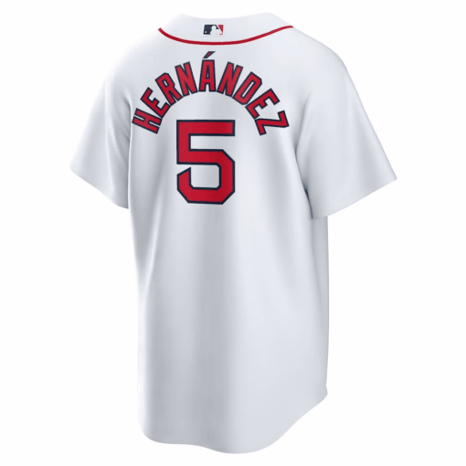 Enrique Hernandez 5 Boston Red Sox Home Men Jersey - White - Image 2