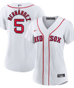 Enrique Hernandez 5 Boston Red Sox Women's Home Player Jersey - White