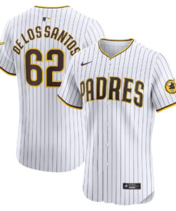 Enyel De Los Santos 62 San Diego Padres Home Elite Player Men Jersey - White