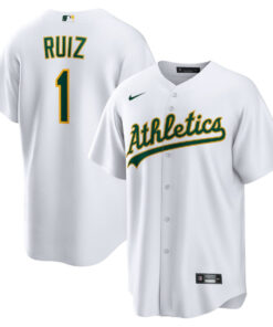 Esteury Ruiz 1 Oakland Athletics Home Men Jersey - White