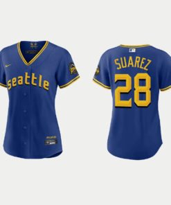 Eugenio Suarez 28 Seattle Mariners 2023 City Connect Game Jersey - Women's Royal